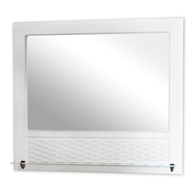 Зеркало Ладога - 75 с подсветкой белое, зеленое ПВХ Фл фото 1